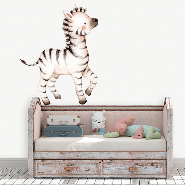 Adesivi per Bambini: Acquerello zebra