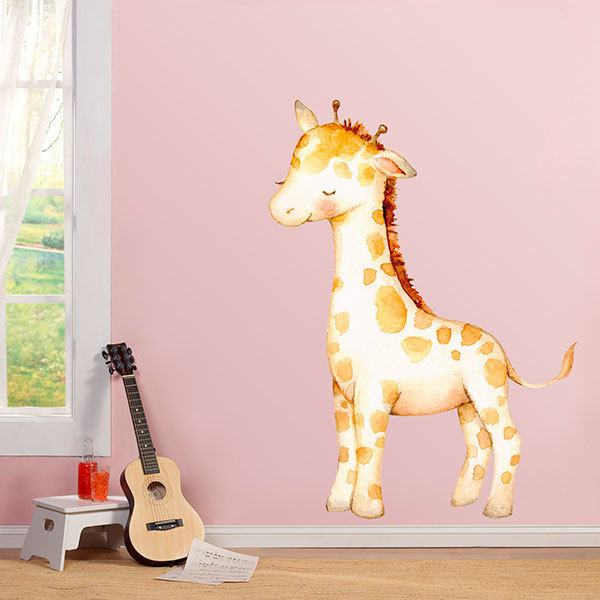 Adesivi per Bambini: Giraffa acquerello