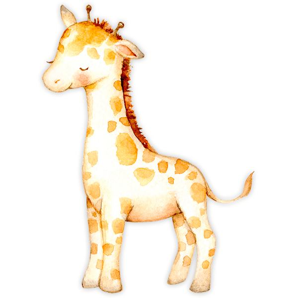 Adesivi per Bambini: Giraffa acquerello