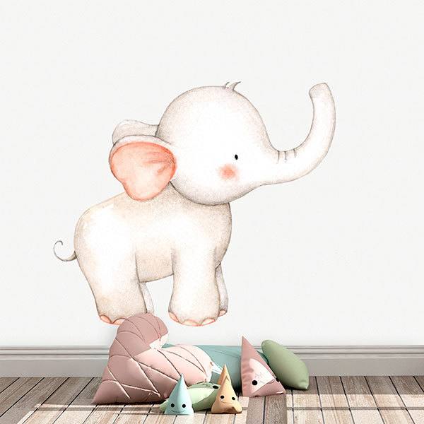 Adesivi per Bambini: Acquerello Elefante