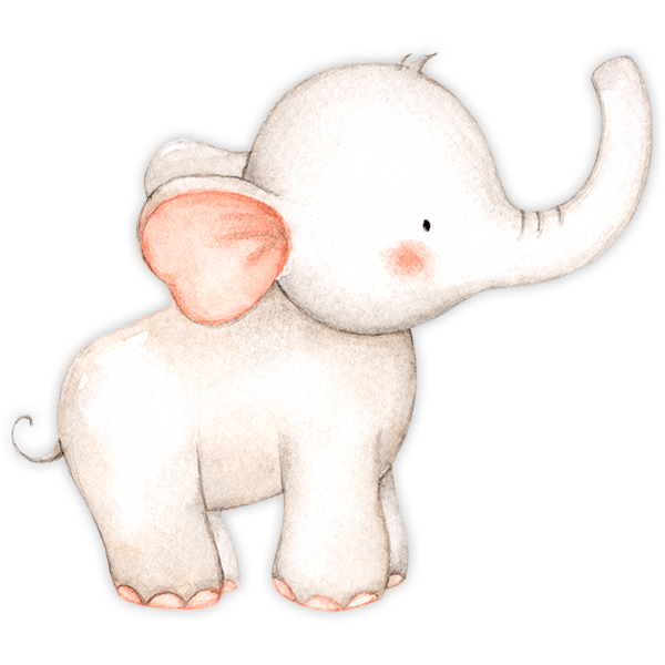 Adesivi per Bambini: Acquerello Elefante 0