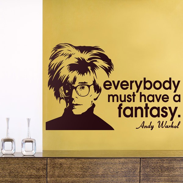 Andy Warhol con citazione Everybody must have a fa 0