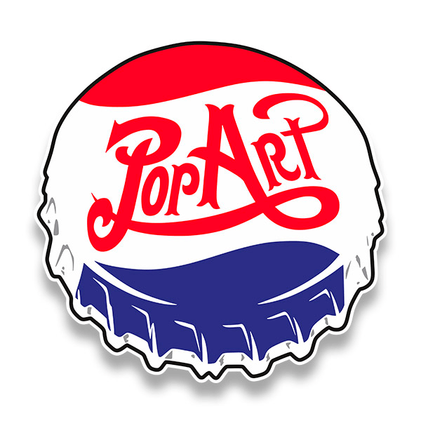 Adesivi Murali: Tappo di bottiglia Pop Art stile Pepsi