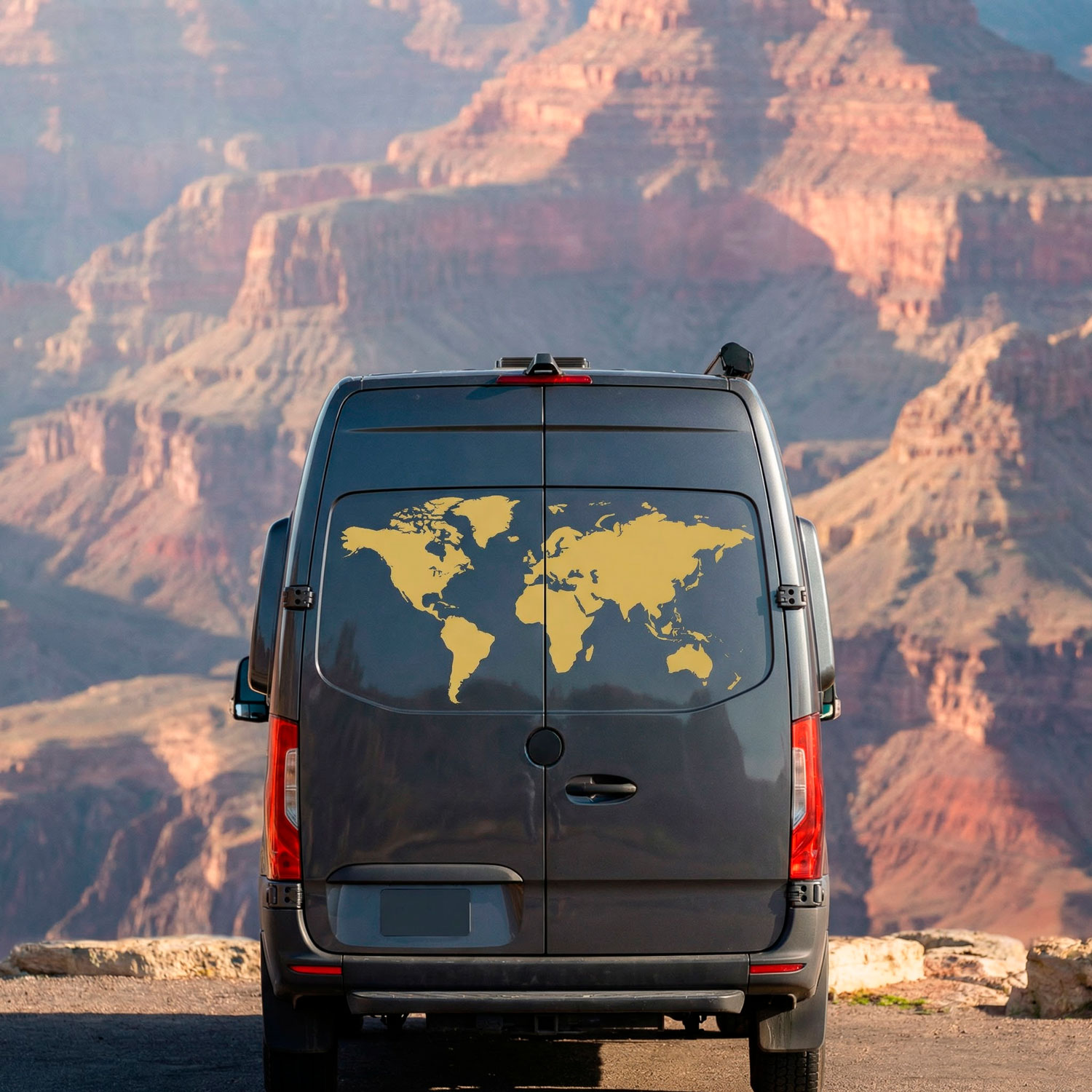 Adesivi per camper: Mappa di Silhouette Mundi Low