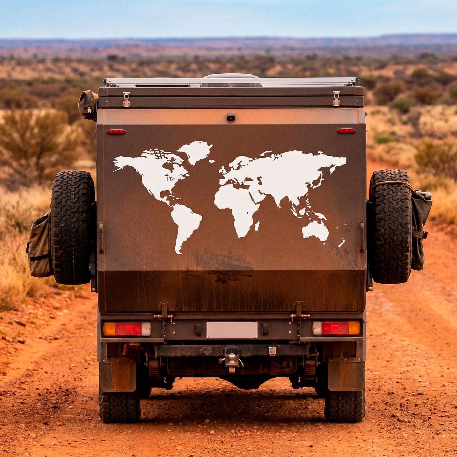 Adesivi per camper: Mappa di Silhouette Mundi Low