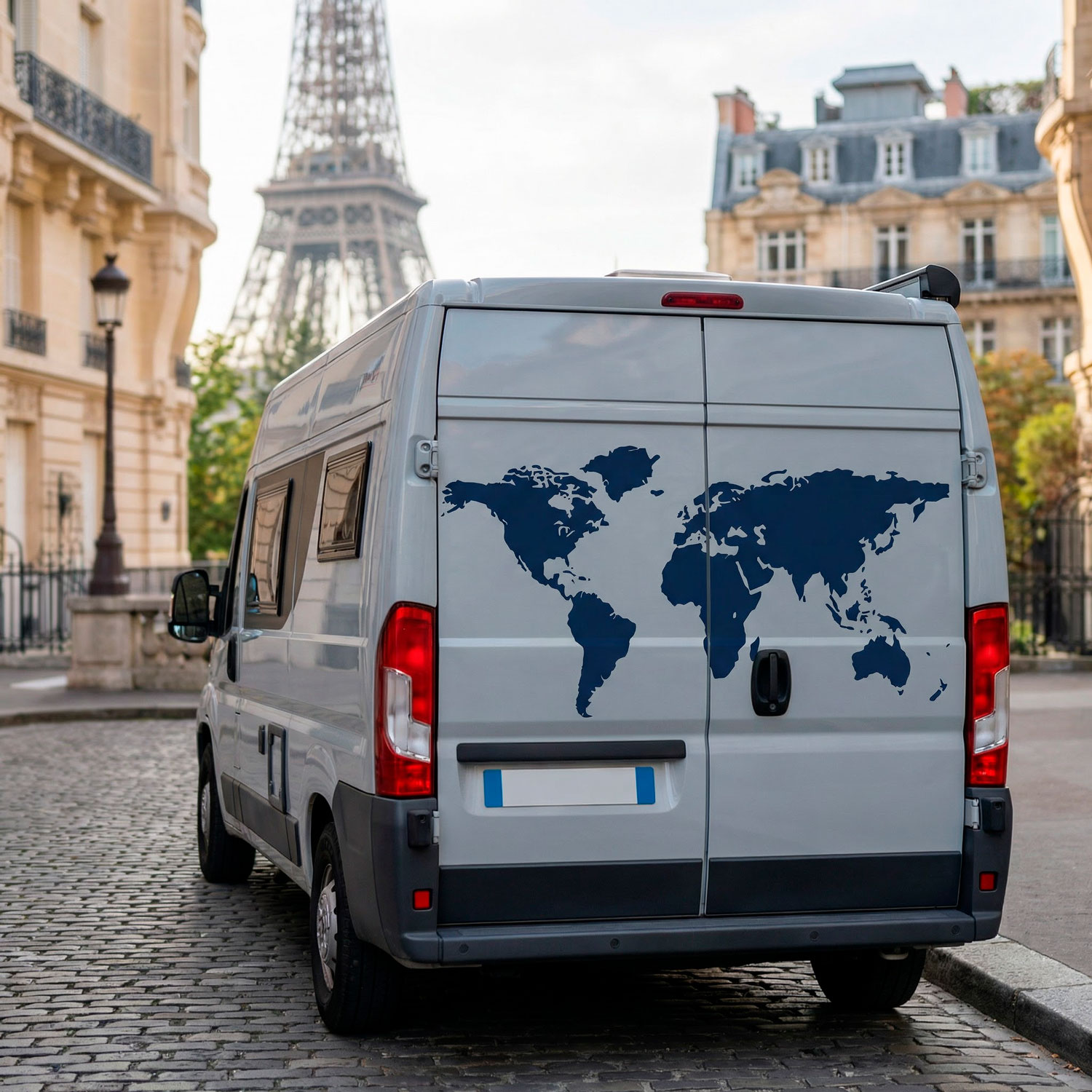 Adesivi per camper: Mappa di Silhouette Mundi Low