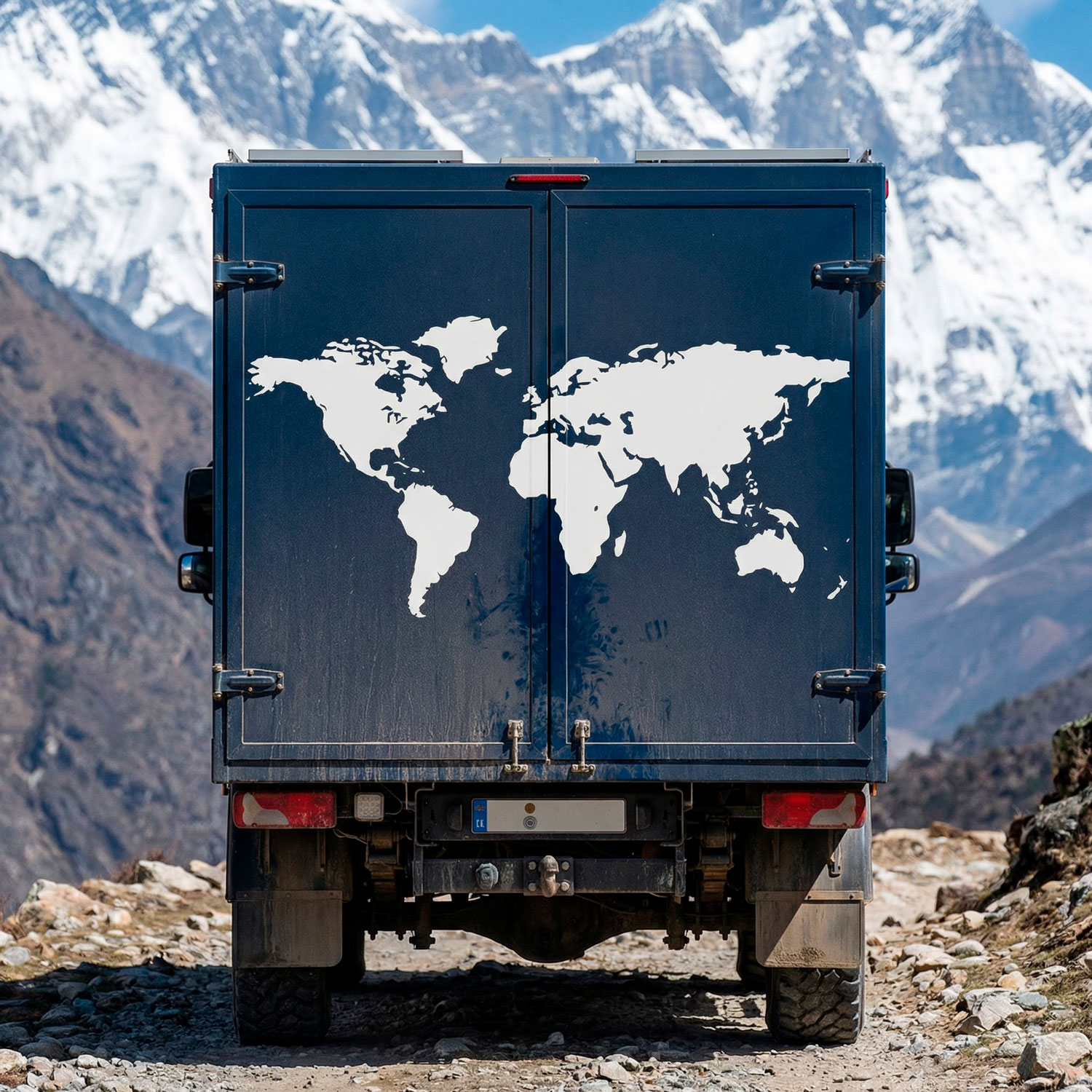 Adesivi per camper: Mappa di Silhouette Mundi Low