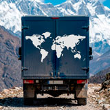 Adesivi per camper: Mappa di Silhouette Mundi Low 27