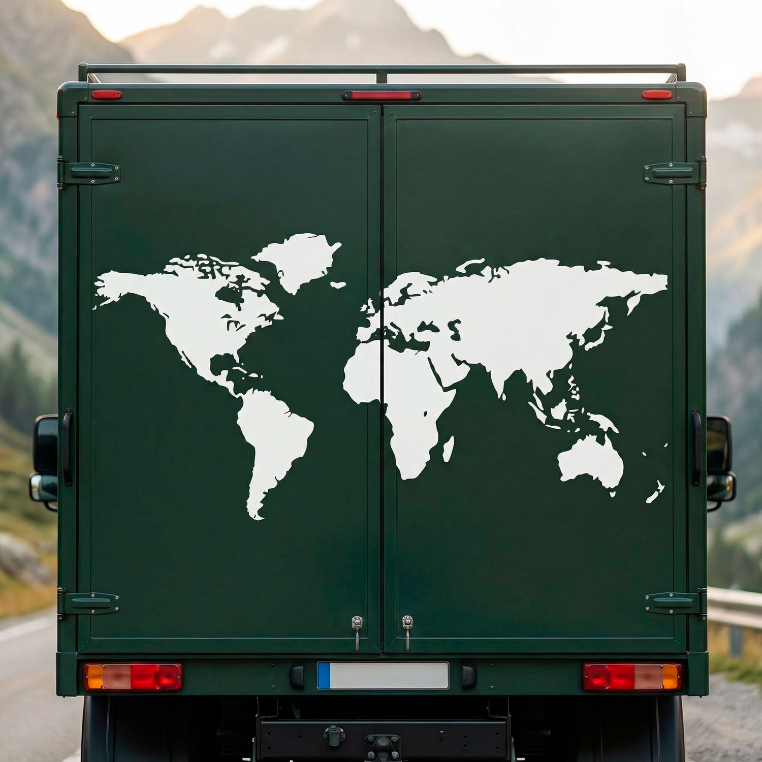 Adesivi per camper: Mappa di Silhouette Mundi Low