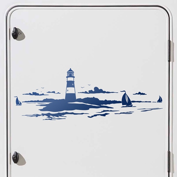 Adesivi per Auto e Moto: Faro di Marittimo Skyline