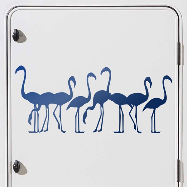 Adesivi per camper: Flock of Flamingos