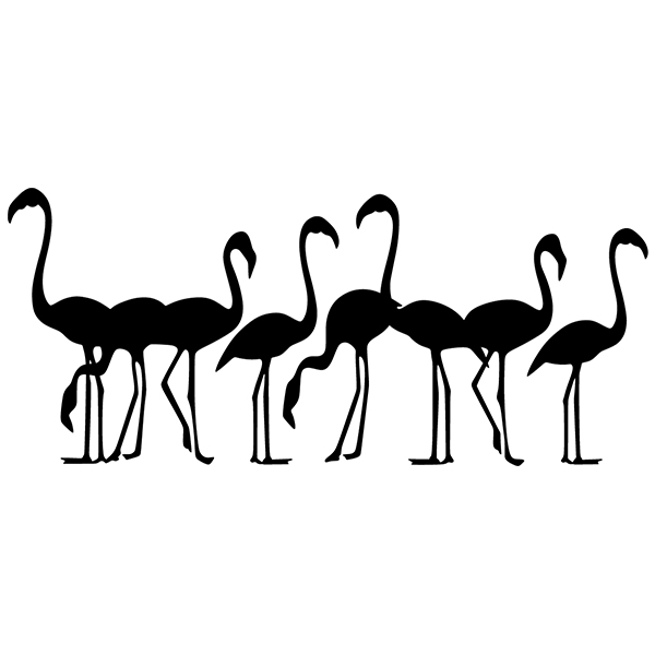 Adesivi per Auto e Moto: Flock of Flamingos