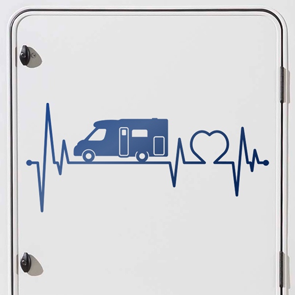 Adesivi per Auto e Moto: Elettrocardiogramma per camper