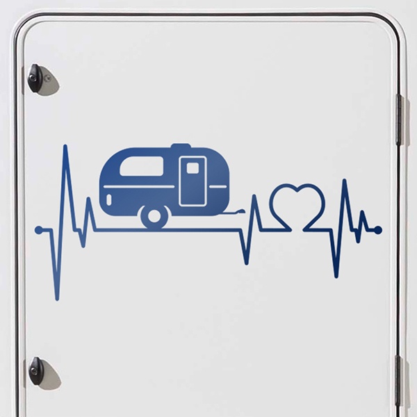 Adesivi per camper: Elettrocardiogramma della carovana