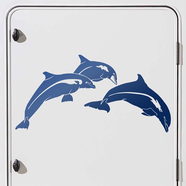 Adesivi per Auto e Moto: Dolphins saltando