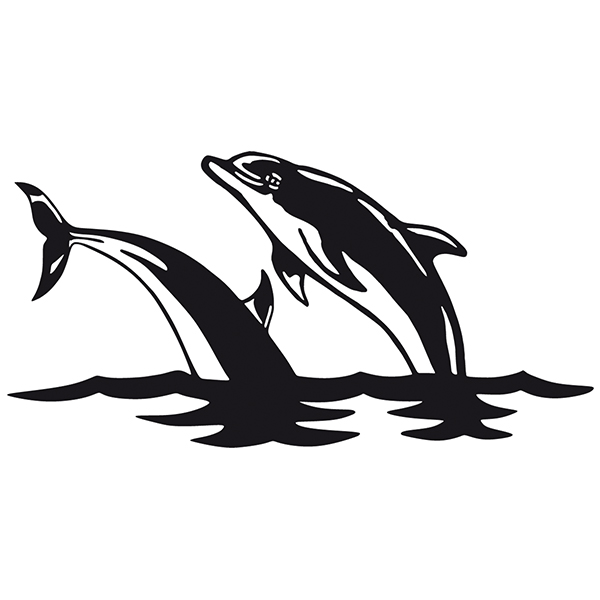 Adesivi per Auto e Moto: Delfini nel mare
