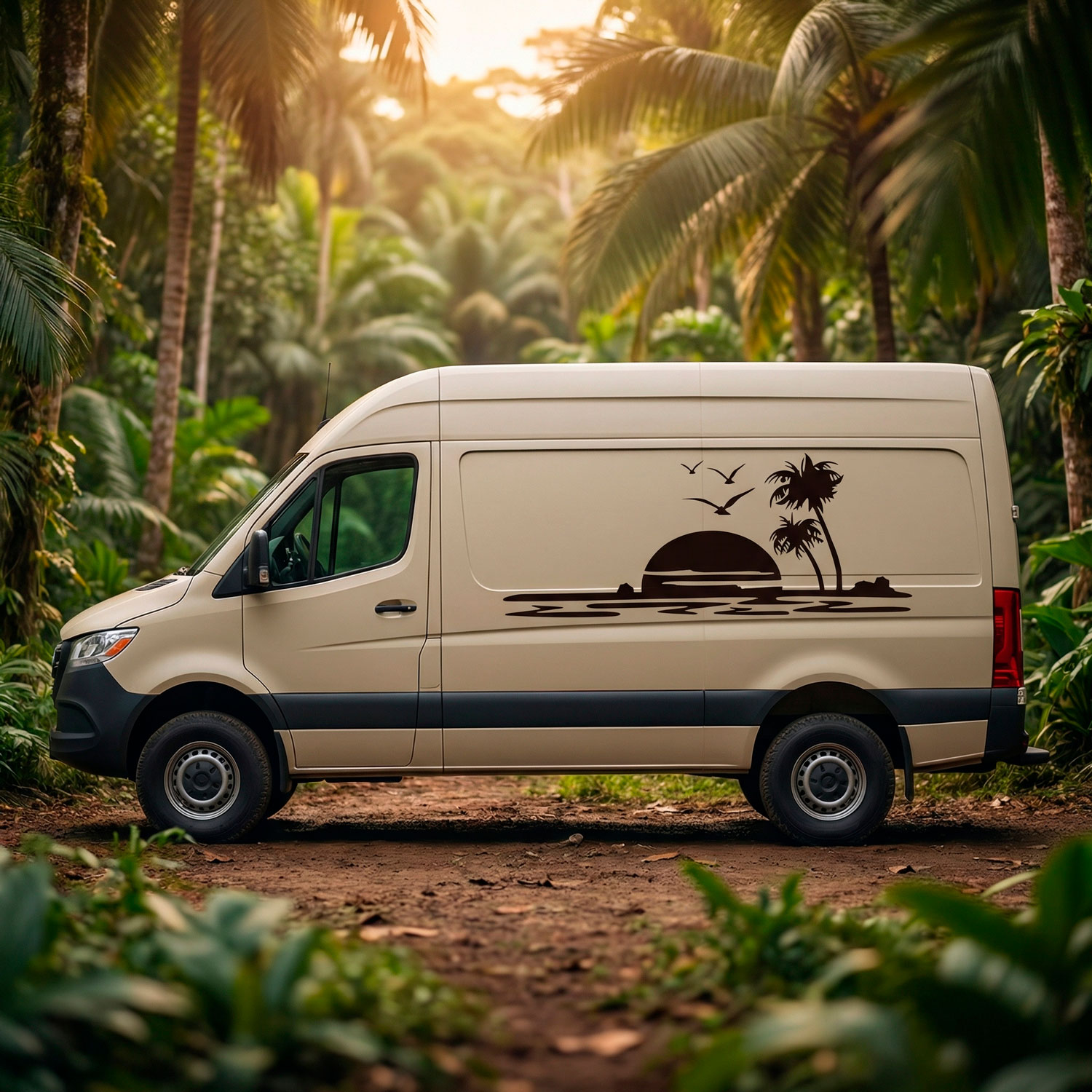 Adesivi per camper: Spiaggia paradisiaca