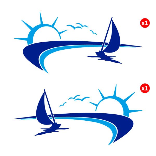 Adesivi per Auto e Moto: Vela in mare