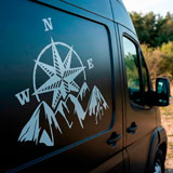 Adesivi per camper: Rosa dei venti in montagna 2