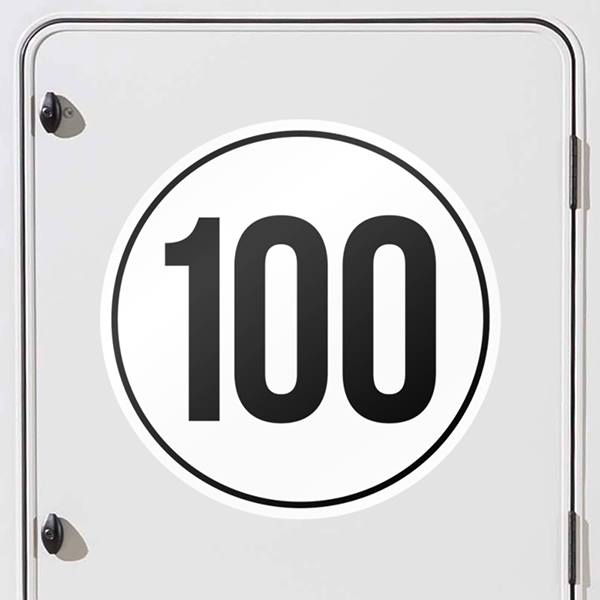 Adesivi per Auto e Moto: Velocità 100km/h