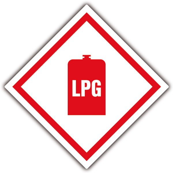 Adesivi per camper: Segnali pericolo LPG