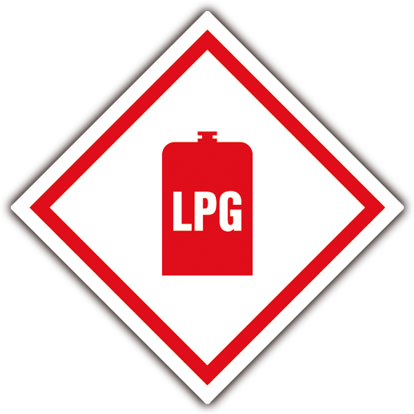 Adesivi per Auto e Moto: Segnali pericolo LPG