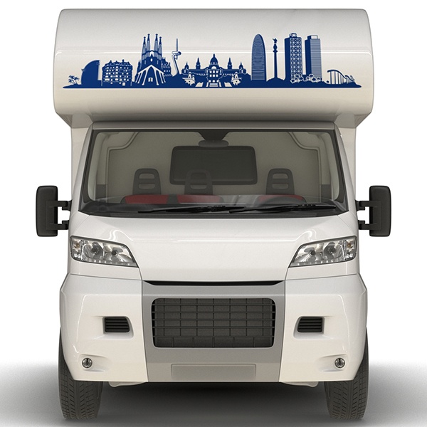 Adesivi per camper: Skyline di Barcellona