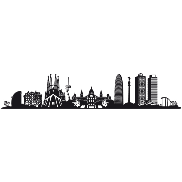 Adesivi per camper: Skyline di Barcellona
