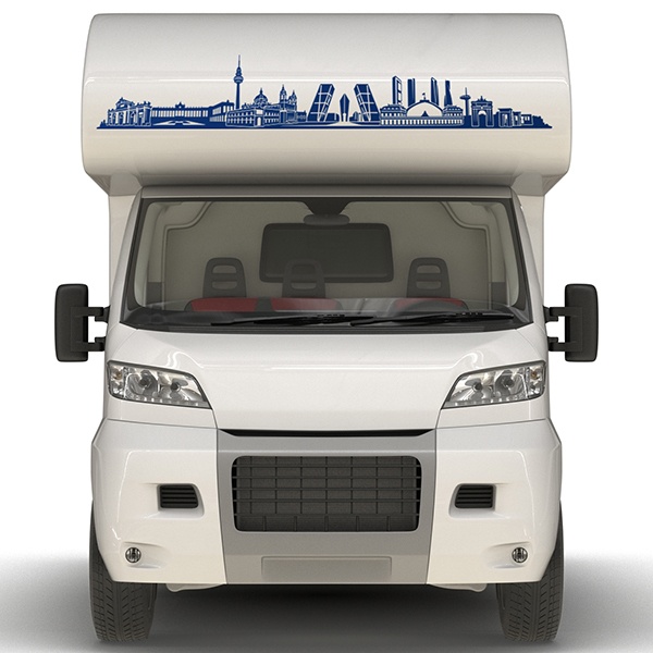 Adesivi per camper: Skyline di Madrid