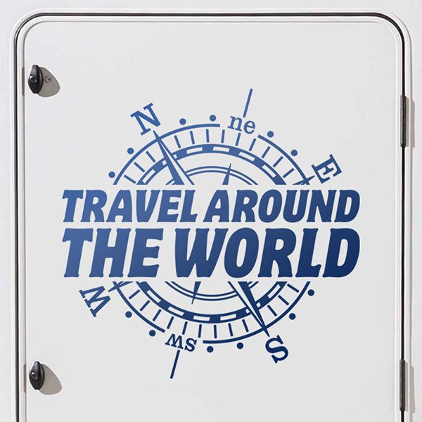 Adesivi per Auto e Moto: Itinerario intorno al mondo, in inglese