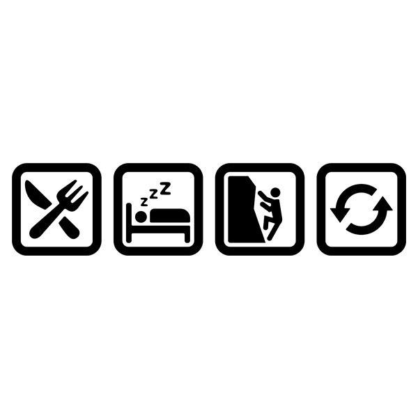 Adesivi per camper: Simboli Arrampicata di routine