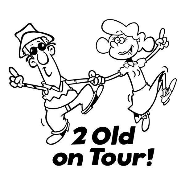 Adesivi per camper: 2 Old on Tour!