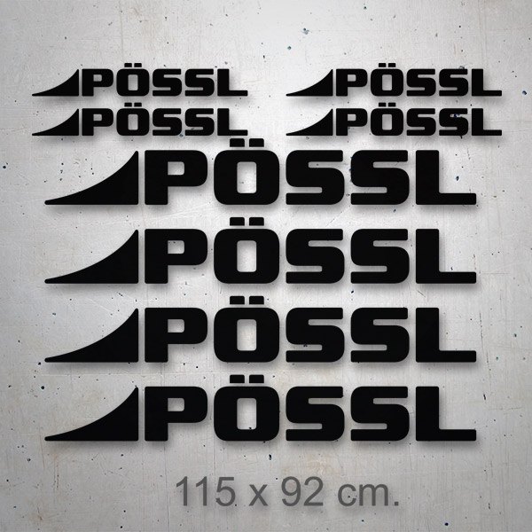 Adesivi per camper: Set 8X Pössl