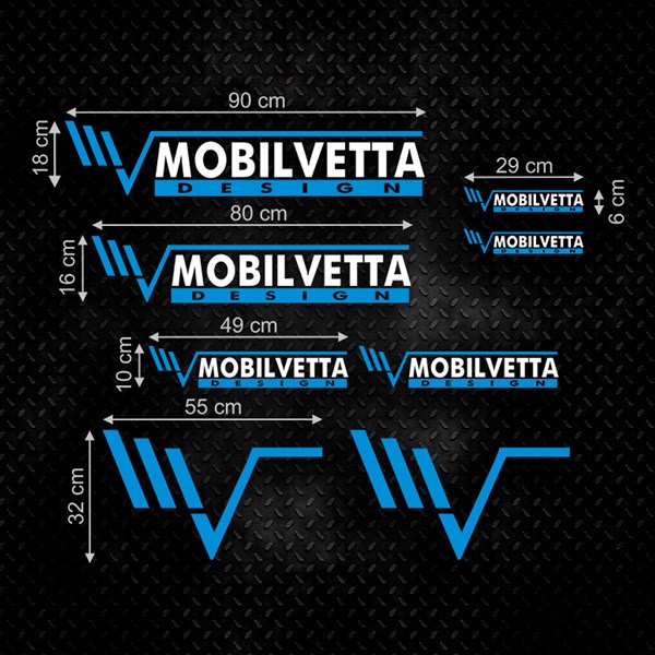 Adesivi per camper: Set 8X Mobiletta Design in due Colori