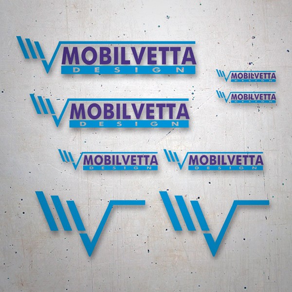 Adesivi per camper: Set 8X Mobiletta Design in due Colori