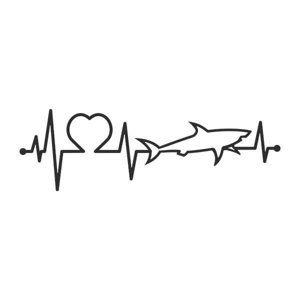 Adesivi per camper: Cardiogramma dello squalo