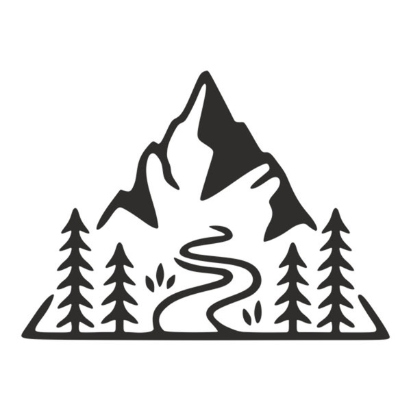 Adesivi per camper: Triangolo di montagna