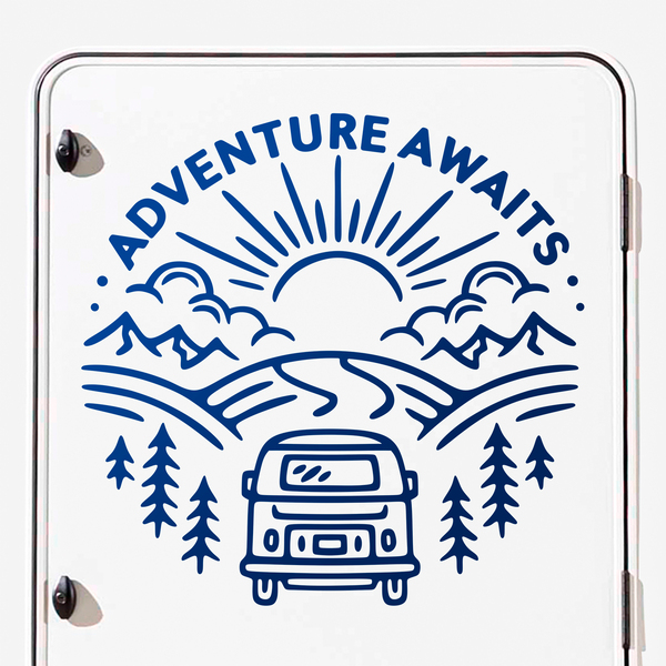 Adesivi per camper: Adventure Awaits