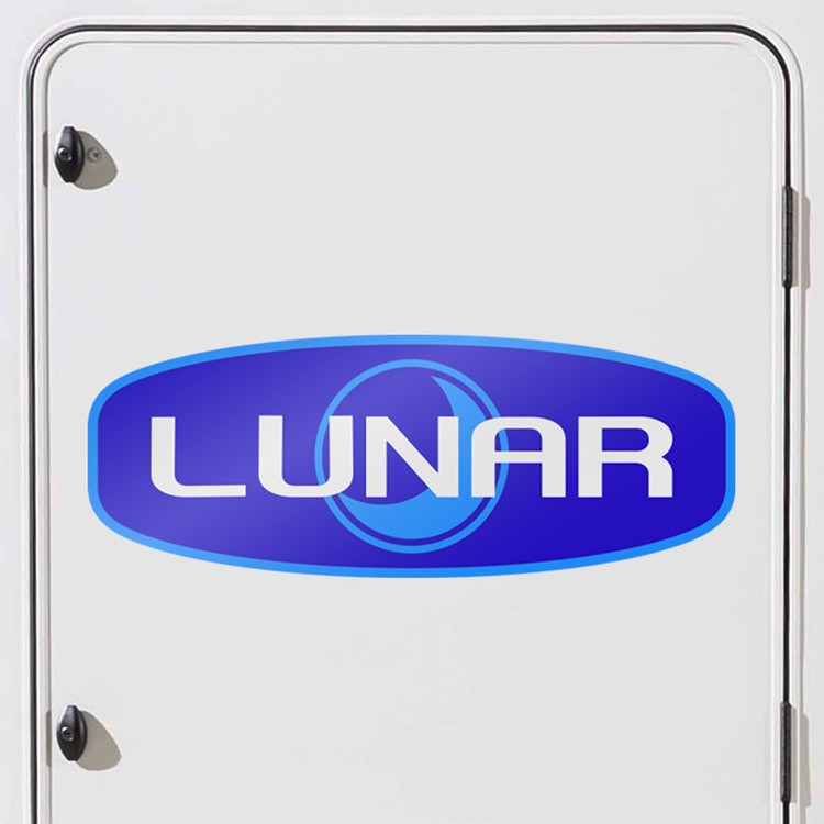 Adesivi per camper: Adesivo logo Lunar in tonalità di blu per camper