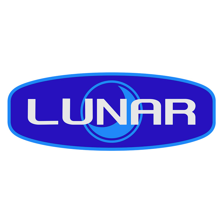 Adesivi per camper: Adesivo logo Lunar in tonalità di blu per camper