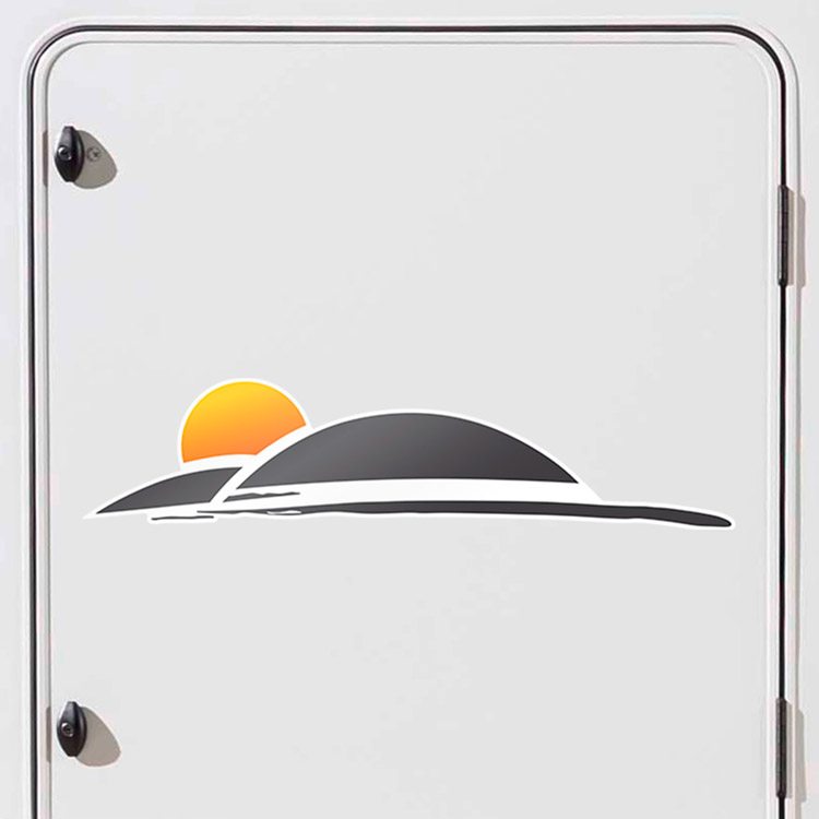 Adesivi per camper: Pilote - Adesivo Tramonto (Lato Destro)