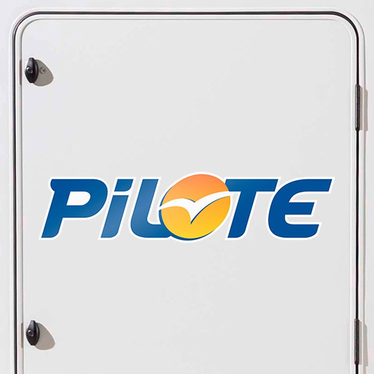 Adesivi per camper: Pilote blu