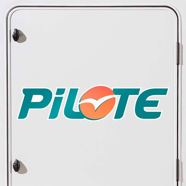 Adesivi per camper: Pilote turchese