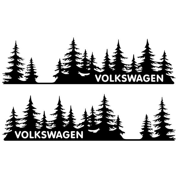 Adesivi per camper: 2x Trees Volkswagen