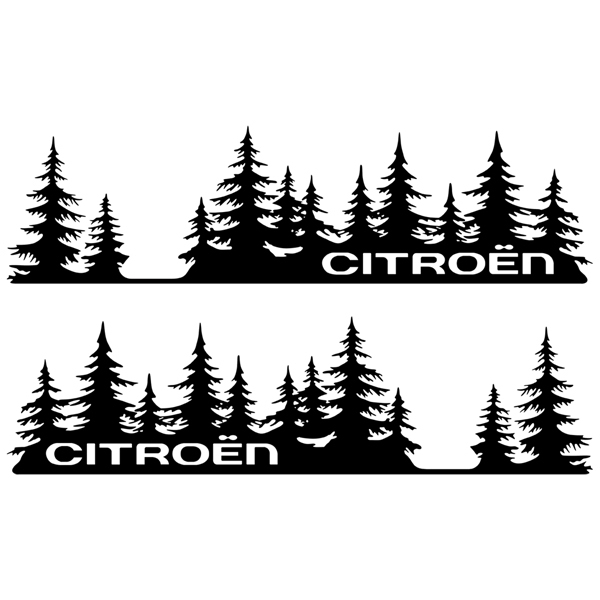Adesivi per camper: 2x Trees Citroën