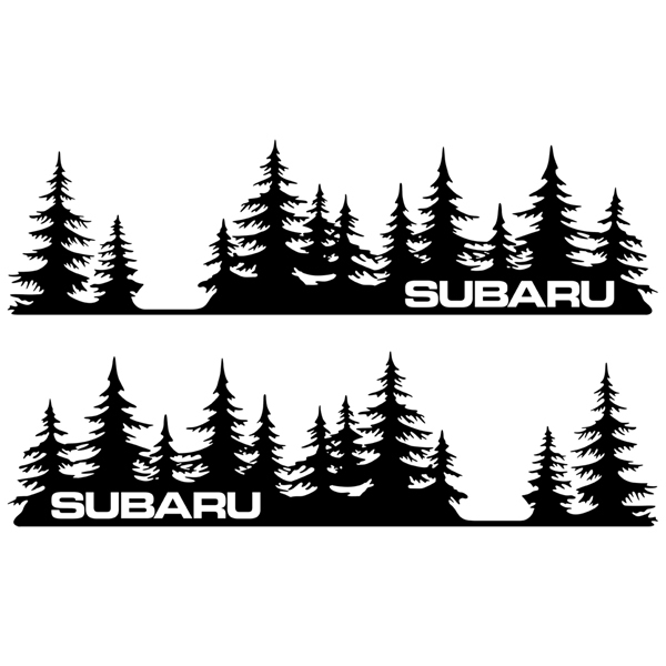 Adesivi per camper: 2x Trees Subaru