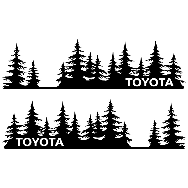 Adesivi per camper: 2x Trees Toyota
