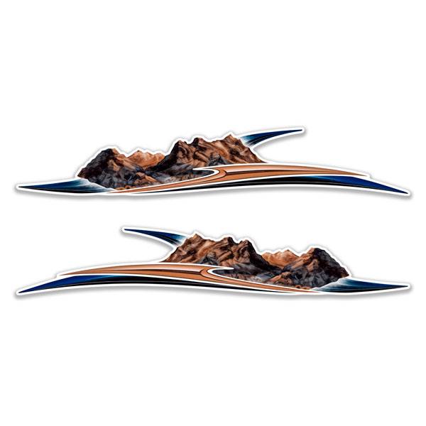 Adesivi per camper: Montagna Tribale