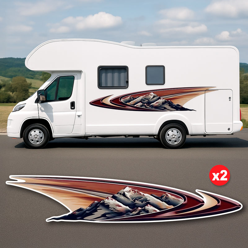 Adesivi per camper: Rotta Montana