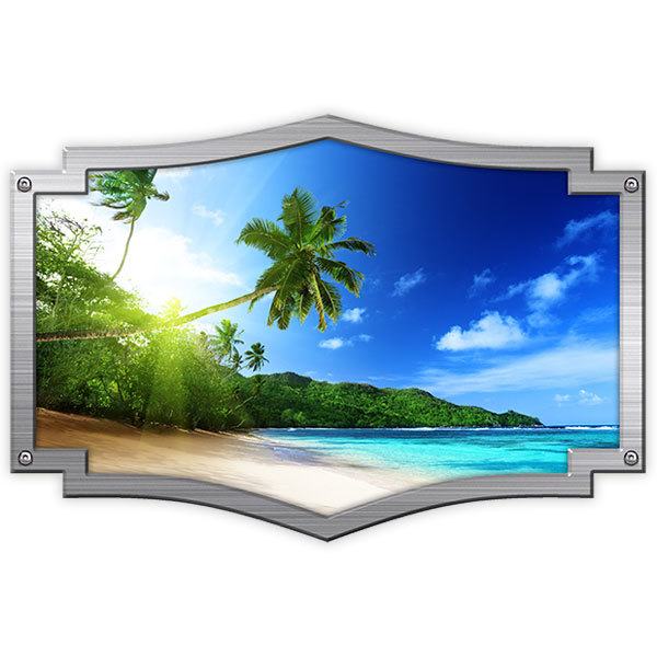 Adesivi per camper: Cornice ornamentale playa caribeña